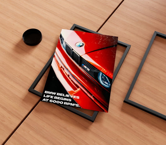 BMW Red Poster