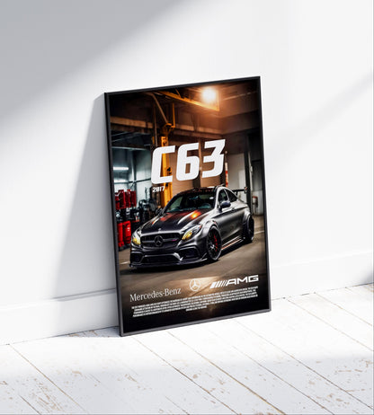Mercedes C63 AMG Black Series Poster