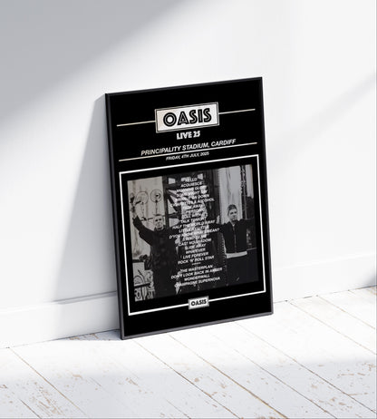 Oasis Live 'Cardiff 2025' Poster