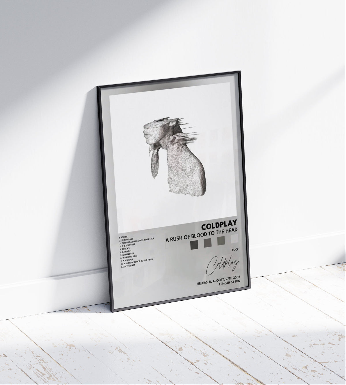 Coldplay 'A Rush Of Blood To The Head' Album Poster
