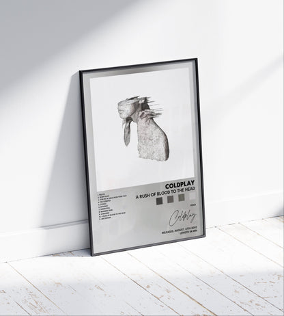 Coldplay 'A Rush Of Blood To The Head' Album Poster