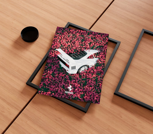 Ferrari F40 Flower Poster
