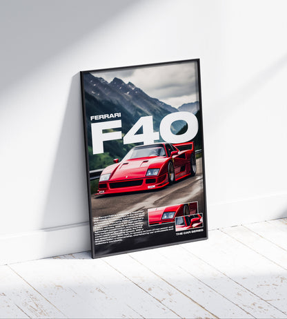 Ferrari F40 Poster