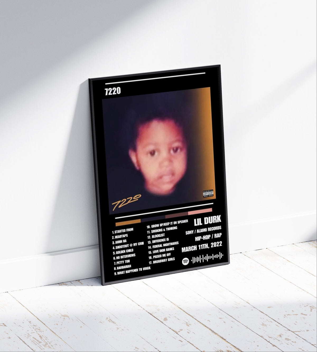 Lil Durk '7220' Album Poster